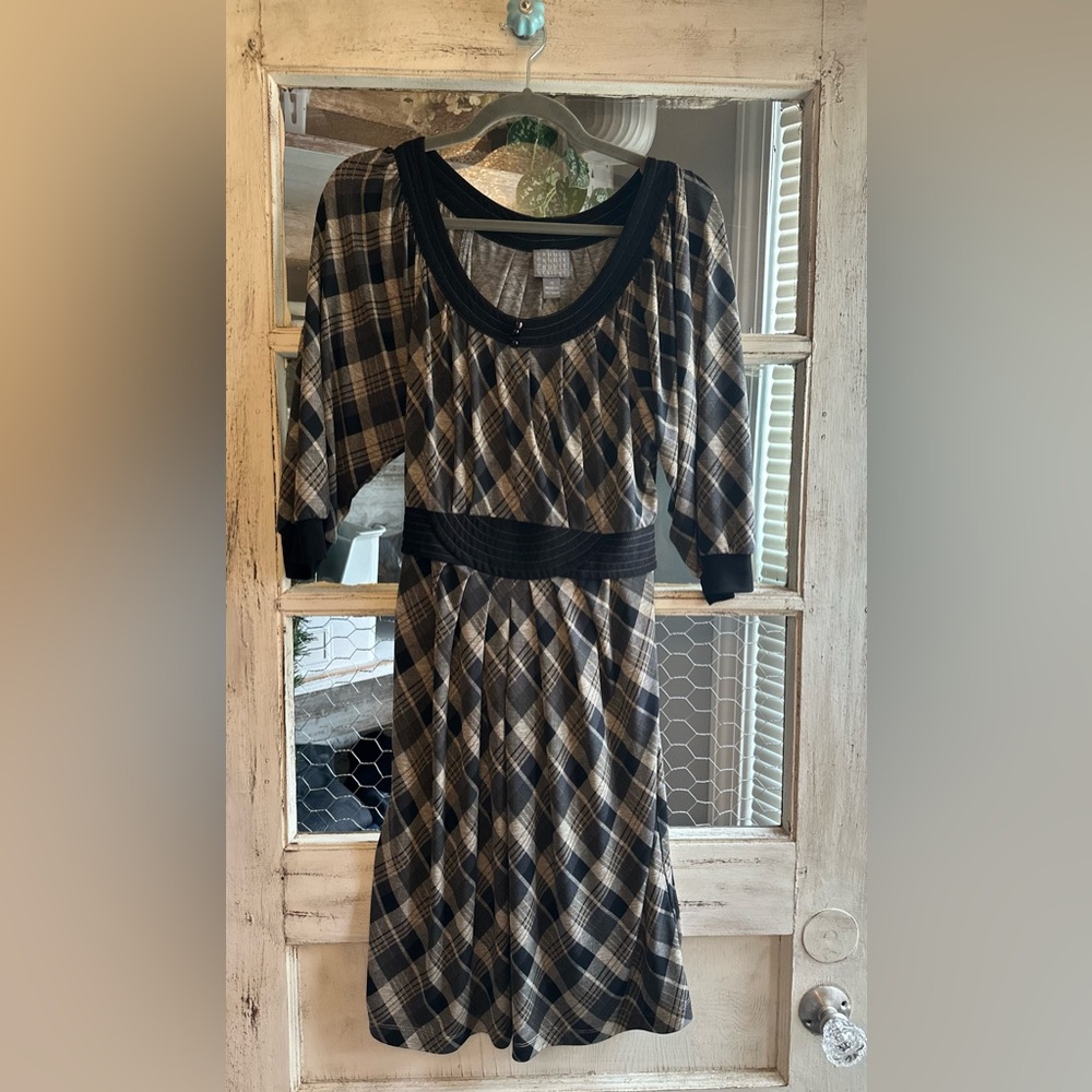 Rabbit Rabbit Rabbit | Black and Cream Plaid Dress